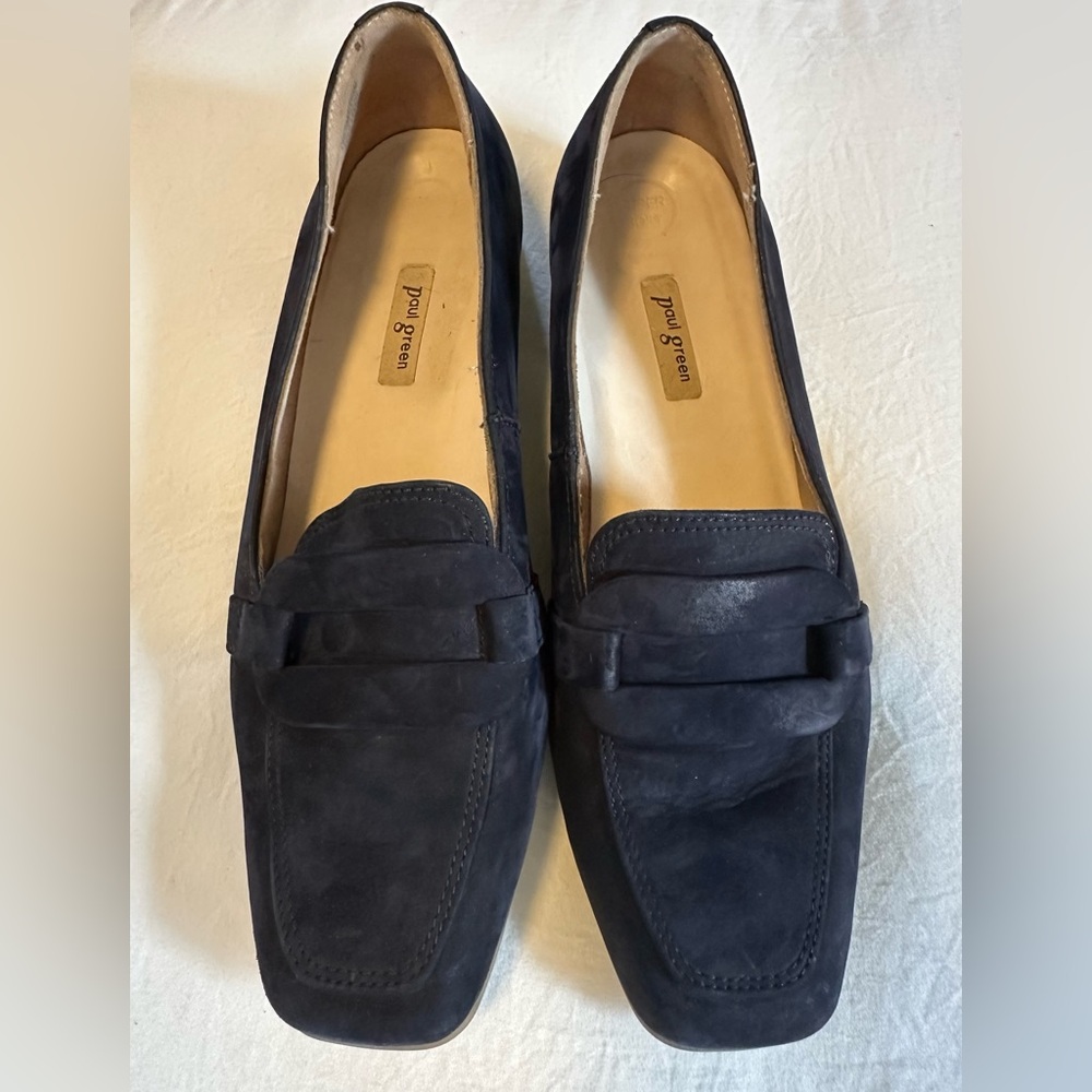 Paul Green Rimona Women's Sapphire Blue Suede Loafers Soft Sole Size 7.5 (UK 5)